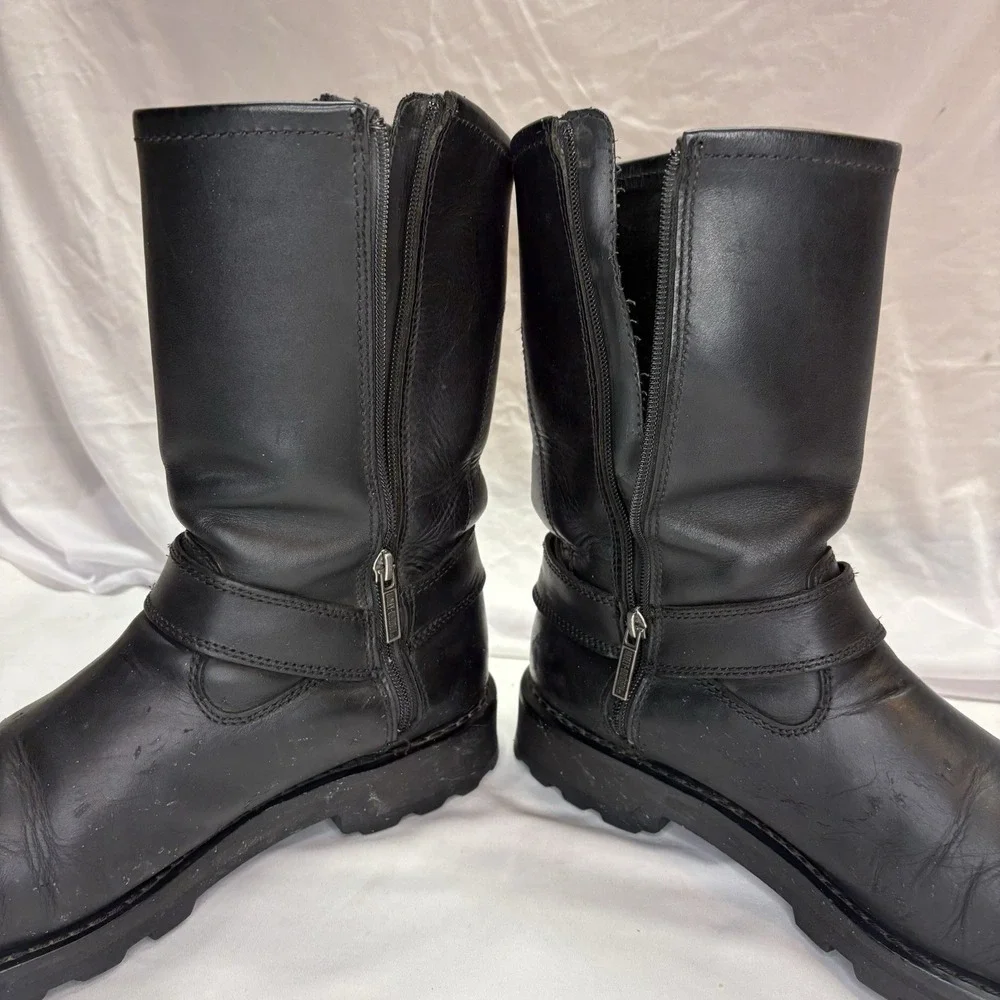 Harley Davidson Ransom Harness Boots Men US 11.5 Black Leather Motorcycle D91294
